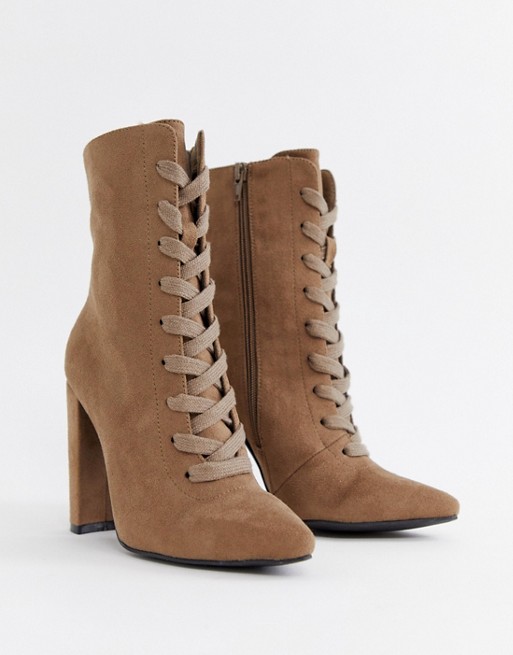 Taupe Laced Boots